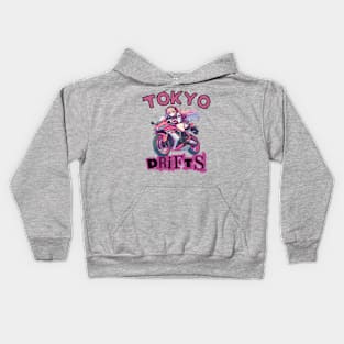 Tokyo Anime girl drifting Kids Hoodie